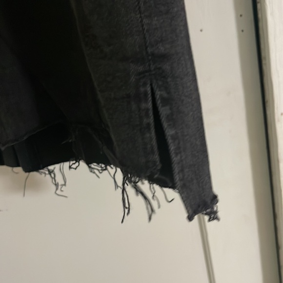 Madewell Stretch Denim Straight Mini Skirt in Lunar Wash: Step-Hem Ed.🖤🌝 Sz 32 - Picture 7 of 8